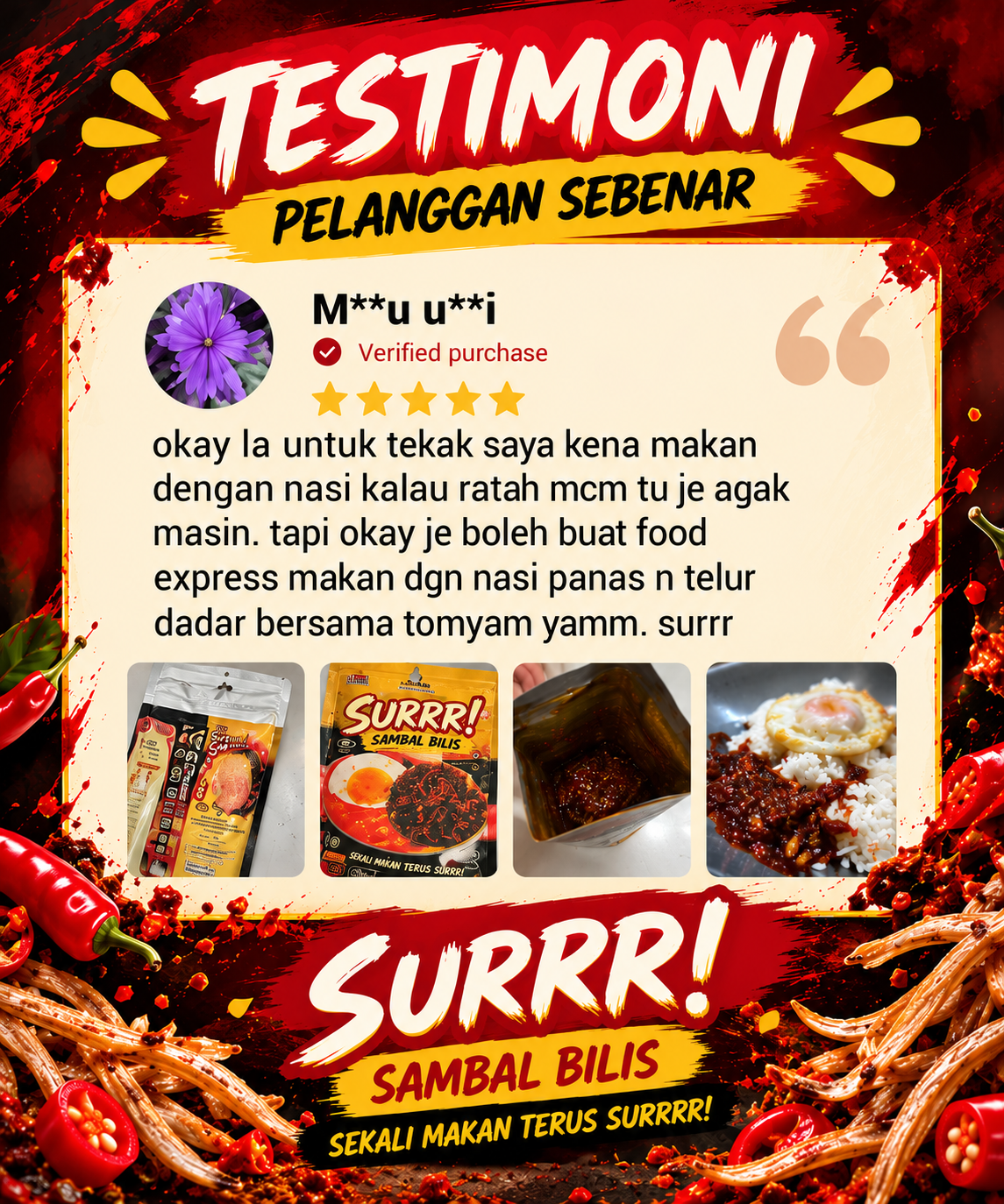 Testimoni pelanggan SURRR 1