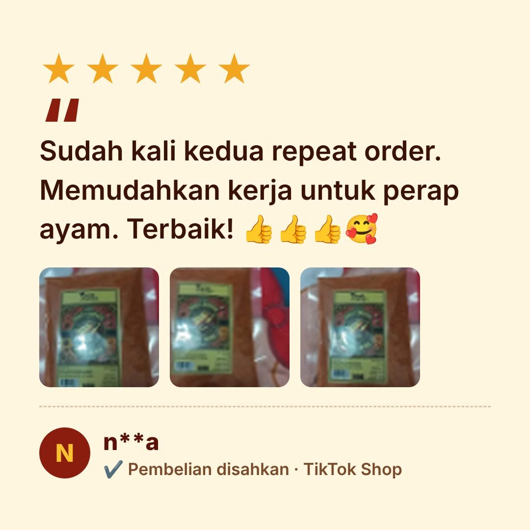 Ulasan pelanggan 5 bintang – TikTok Shop
