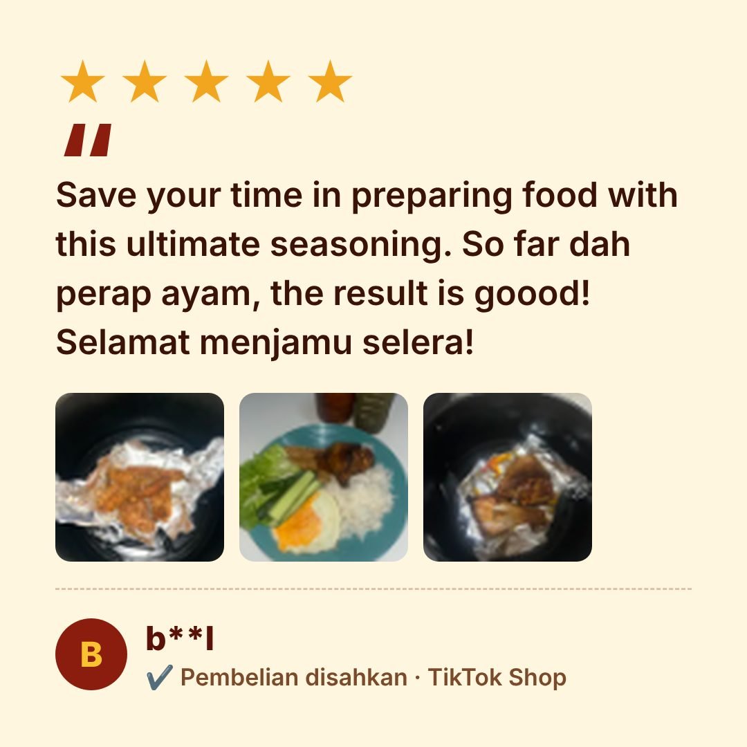 Ulasan pelanggan 5 bintang – TikTok Shop
